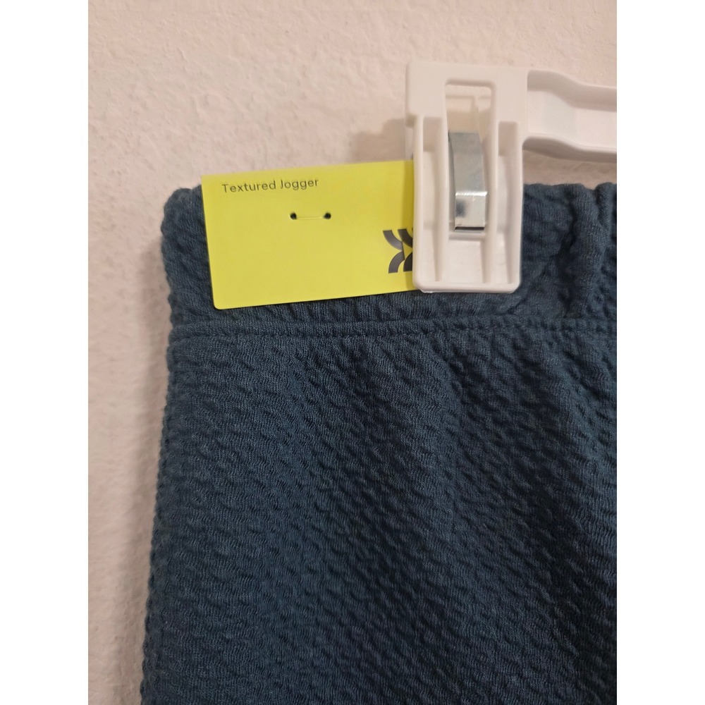 All in Motion girl Textured Jogger Pants Dark Teal Blue Size L 10/12 NWT - Picture 4 of 4